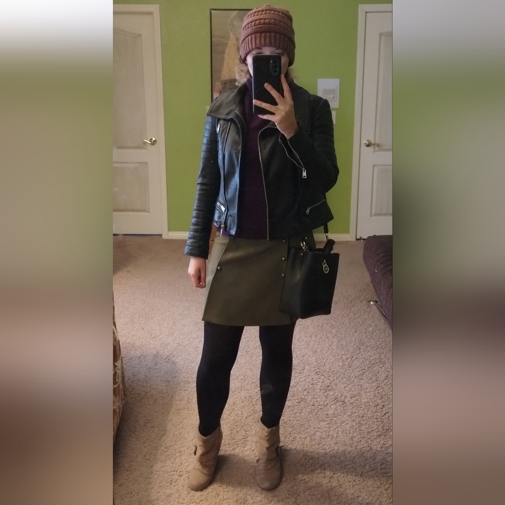 Military Style Dark Green Skirt